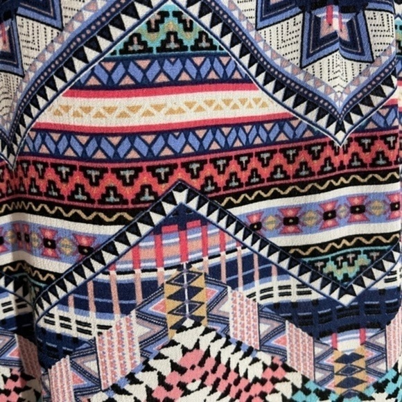 Black Bead Summer, Southwestern Print Maxi Dress with Low Back - Picture 6 of 11